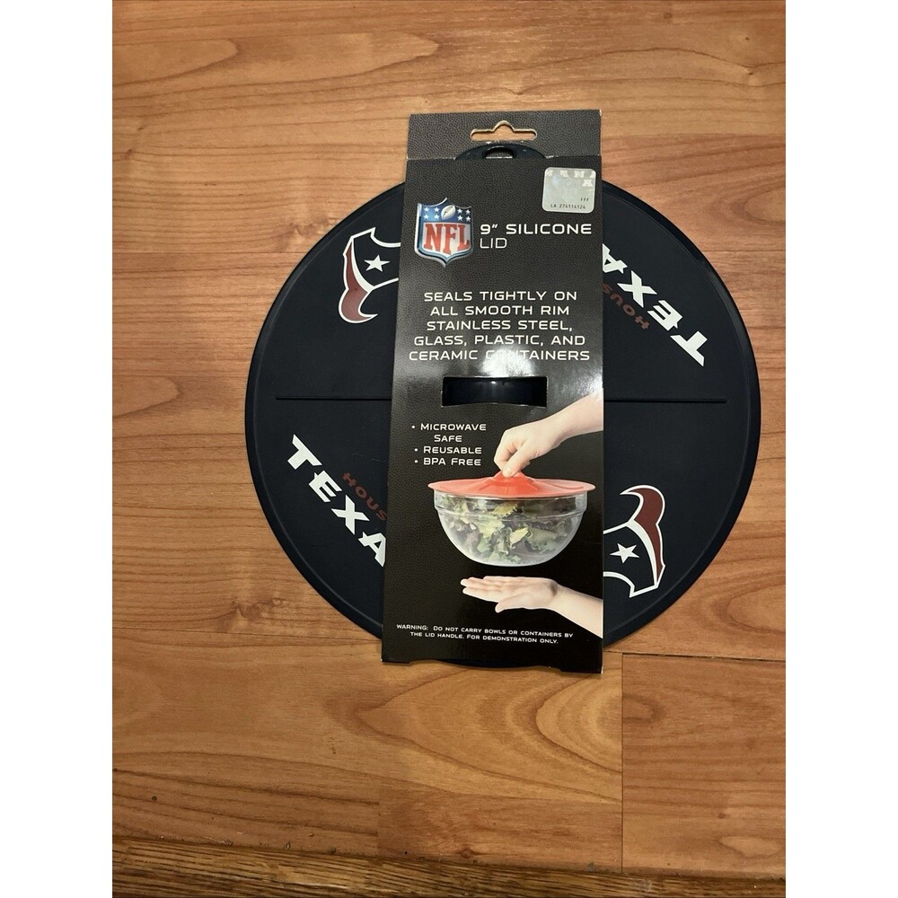 NFL 9" Silicone Lid Houston Texans 1 Lid Multi-Color
